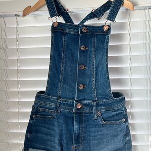 Guess Dark Blue Women's Denim Overalls Shorts